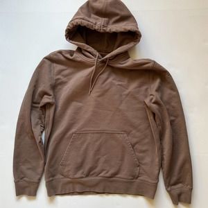 Everlane French Terry Hoodie in taupe, size M